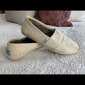 Cream TOMS Slip On Flats